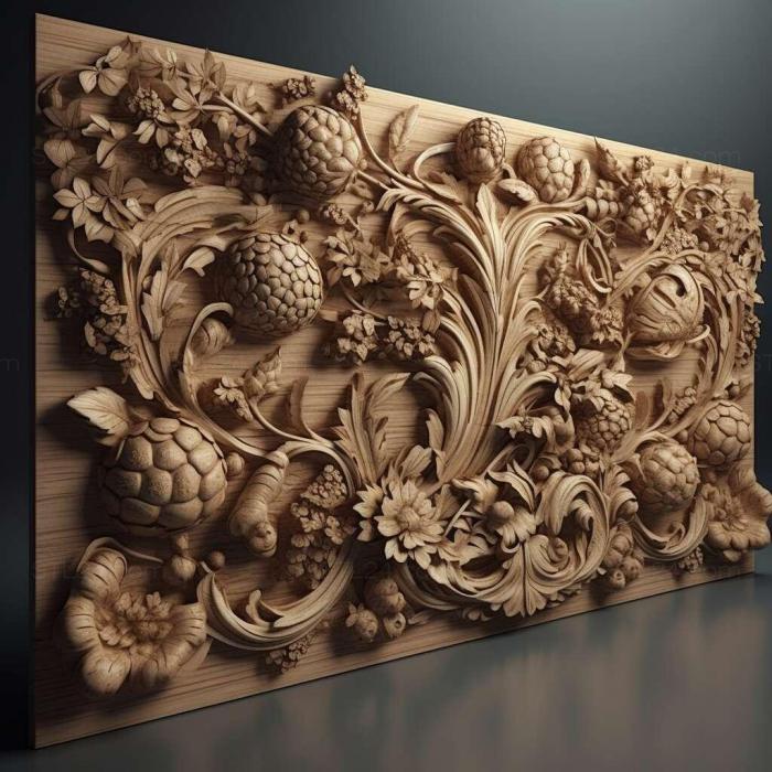 Patterns and decorations (stl Panorpa 4, PATTERN_2524) 3D models for cnc
